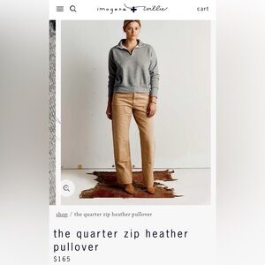 Imogene + Willie the quarter zip heather pullover